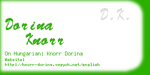 dorina knorr business card